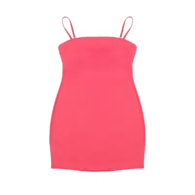 Rest & Relax Women's Pink / Purple Stretch Mini Dress With Removable Straps - Pink In Pink/purple