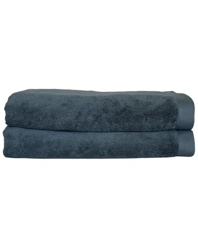 Rest And Reset Rest & Reset Oasis Towels 2pc Bath Sheet Set In Gray