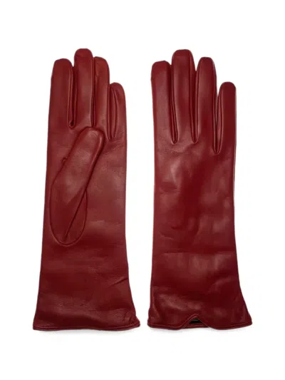 Restelli Leather Gloves In 레드