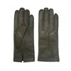 Restelli "23" Leather Gloves In Gray