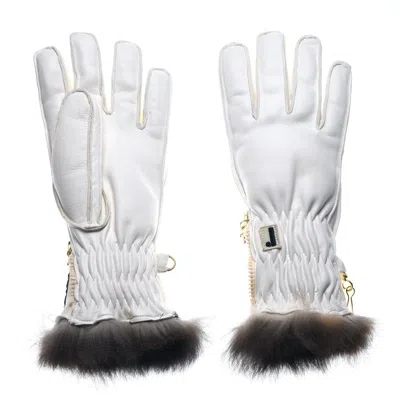 Restelli "269" Leather Gloves In White
