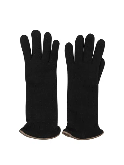 Restelli "305" Cashmere Gloves In Brown
