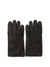 Restelli Premium Leather Gloves Featuring Button Detail In Black
