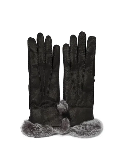 Restelli "85" Leather Gloves In Black