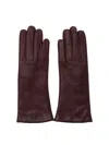 Restelli "920" Leather And Cashmere Gloves In Red