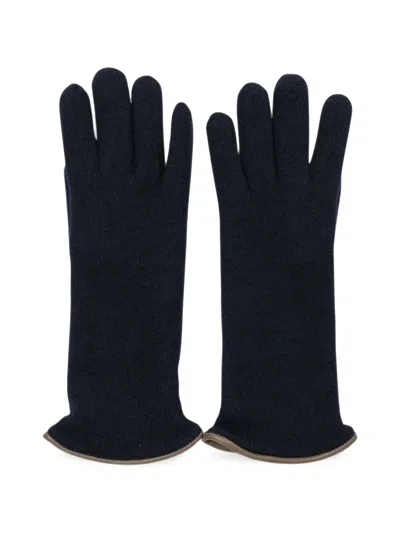Restelli Cashmere Gloves In 블루