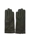 Restelli Wrist Length Soft Texture Stitch Detail Gloves In Black