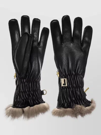Restelli Leather Gloves In Multi