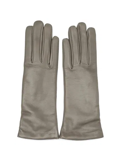 Restelli Leather Gloves In Gray