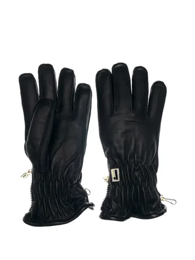 Restelli Leather Zip-detail Ski Gloves In Green