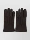 Restelli Premium Leather Gloves Featuring Button Detail In Brown