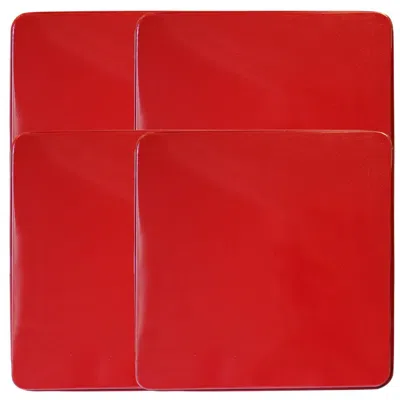 Reston Lloyd G-600-r Gas Tin Burner Cover Set 4 Red