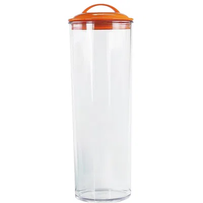 Reston Lloyd Pasta Acrylic Canister With Air Tight Lid In Orange