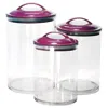 Restonlloyd Calypso Basics By Reston Lloyd Acrylic Storage Canisters, Set Of 3 In Pink
