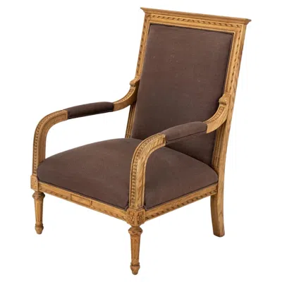 Pre-owned Restoration Hardware Louis Xvi Style Armchair In Brown