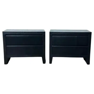Pre-owned Restoration Hardware Rh  Wyeth Nightstands In Brown