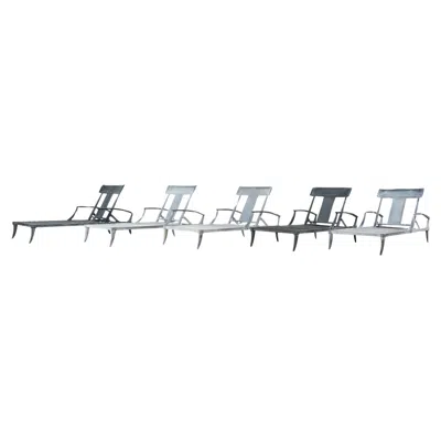 Pre-owned Restoration Hardware Set Of Five Neoclassical Greco-roman Klismos Chaise Lounges In Gray
