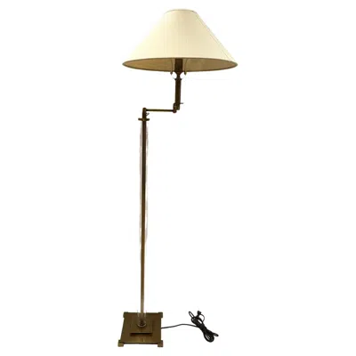 Pre-owned Restoration Hardware Sleek Modern Designer Floor Lamp In Sand