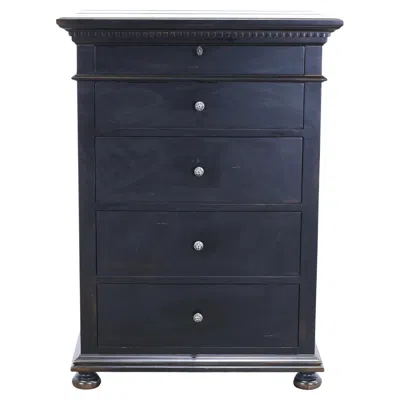 Pre-owned Restoration Hardware St. James Five Drawer Narrow Dresser In Brown