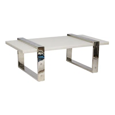 Pre-owned Restoration Hardware Stainless Steel Coffee Table By Anthony Cox In Gray