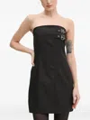 Resume Buckle Strapless Dress In Black