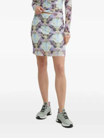Resume Butterfly-print Mesh Mini Skirt In Blue