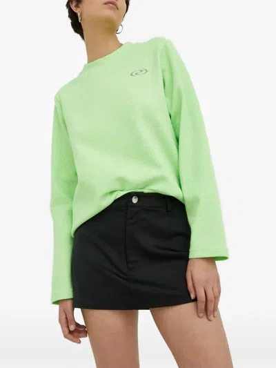 Resume Button-up Mini Skirt In Green
