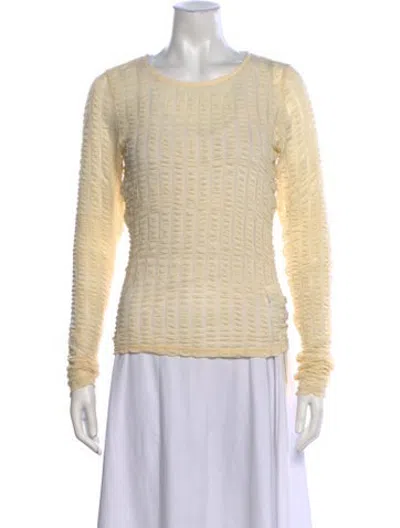 Pre-owned Resume Crew Neck Long Sleeve Top In Neutrals