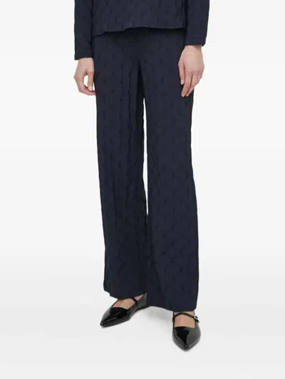 Resume Drawstring Textured Trousers In Blue