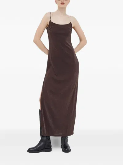 Resume Flared Midi Dress In Brown