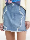 Resume Frayed Denim Skirt In Blue