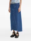 Resume Frayed Panelled Skirt In Blue