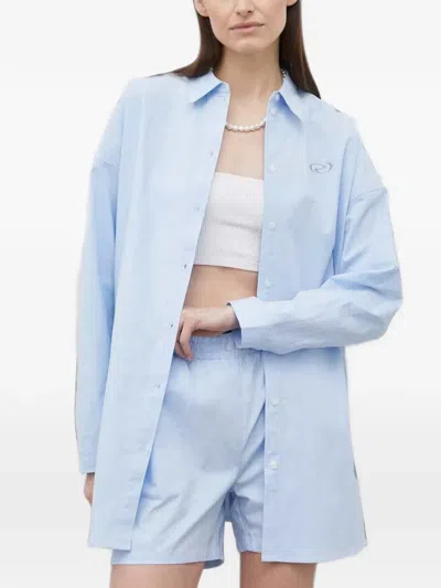 Resume Logo-patch Elasticated Shorts In Blue