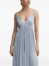 Resume Pleated V-neck Dress In Multi