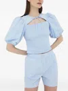 Resume Puff-sleeve Cut-out Top In Blue