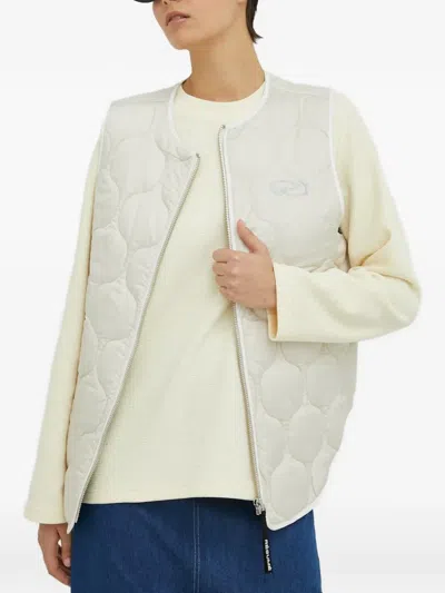 Resume Quilted Zip-fastening Vest In Neutral