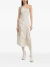 Resume Ring Detail One-shoulder Dress In Neutral