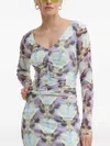 Resume Ruched Long-sleeve Top In Blue