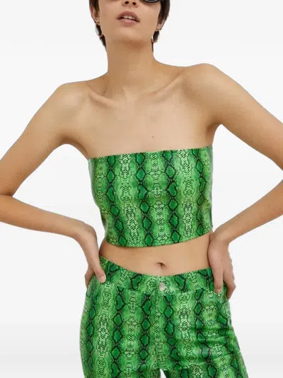 Resume Snake-effect Strapless Top In Green