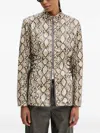 Resume Jacke Mit Schlangenleder-print In Brown