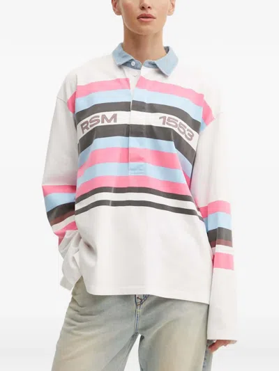 Resume Striped Long-sleeves Polo Top In Multi