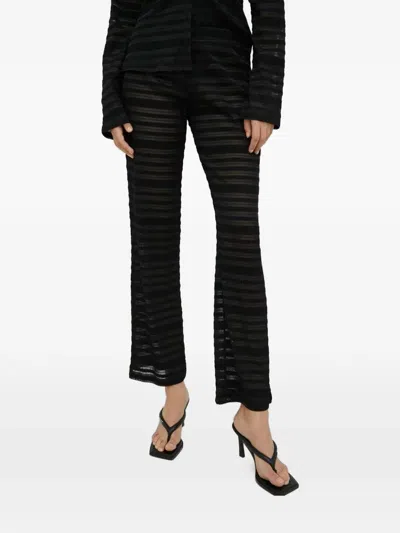 Resume Striped Trousers In Black