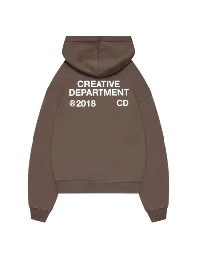 Reternity Creative Dept Zip Hoodie Hoodie With Zip Boxy Fit - Brown