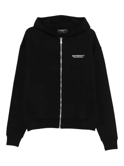 Reternity Creative Dept Zip-up Hoodie In Black