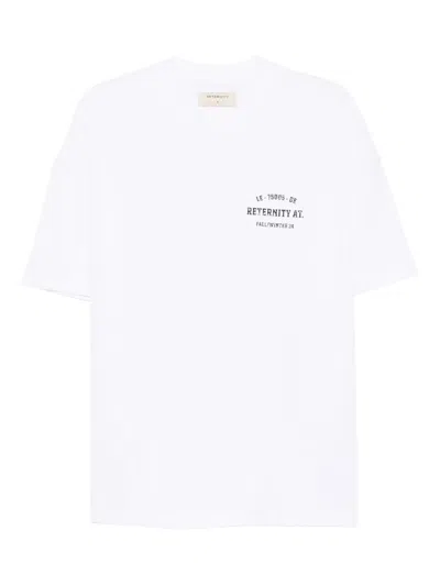 Reternity Crew-neck Cotton T-shirt In White
