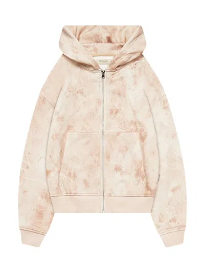 Reternity Deliria Zip Hoodie Sweatshirt With Hood And Zip Cropped Fit - Sand