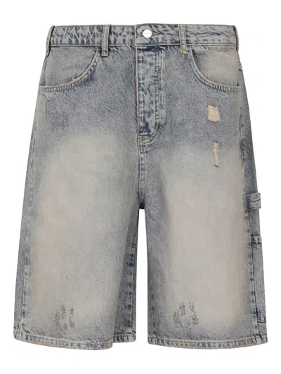 Reternity Distressed Denim Shorts In Blue