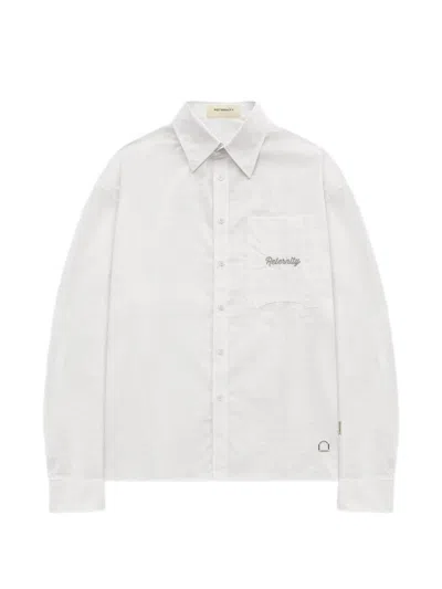Reternity Eclat Logo-embroidered Shirt In White