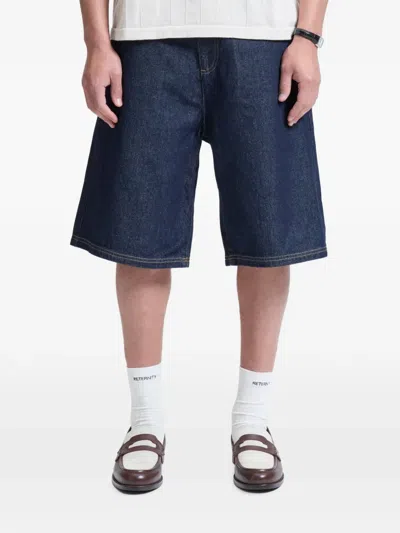 Reternity Essential Cotton Denim Shorts In Blue