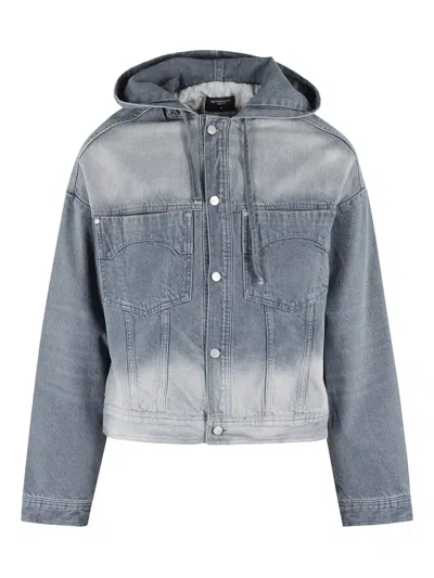 Reternity Essential Hooded Denim Jacket In Blue